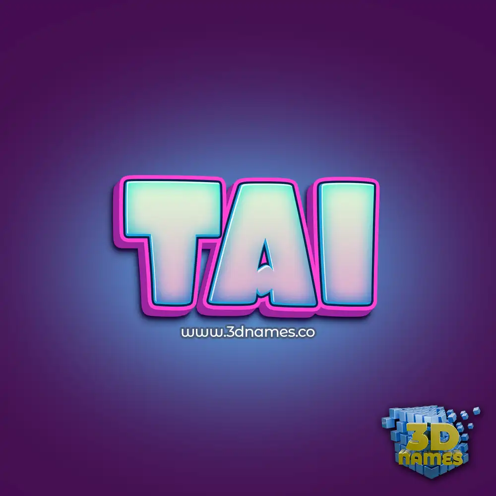 tai in Phat Purple style - 3D name wallpaper