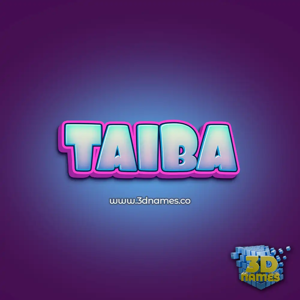 taiba in Phat Purple style - 3D name wallpaper