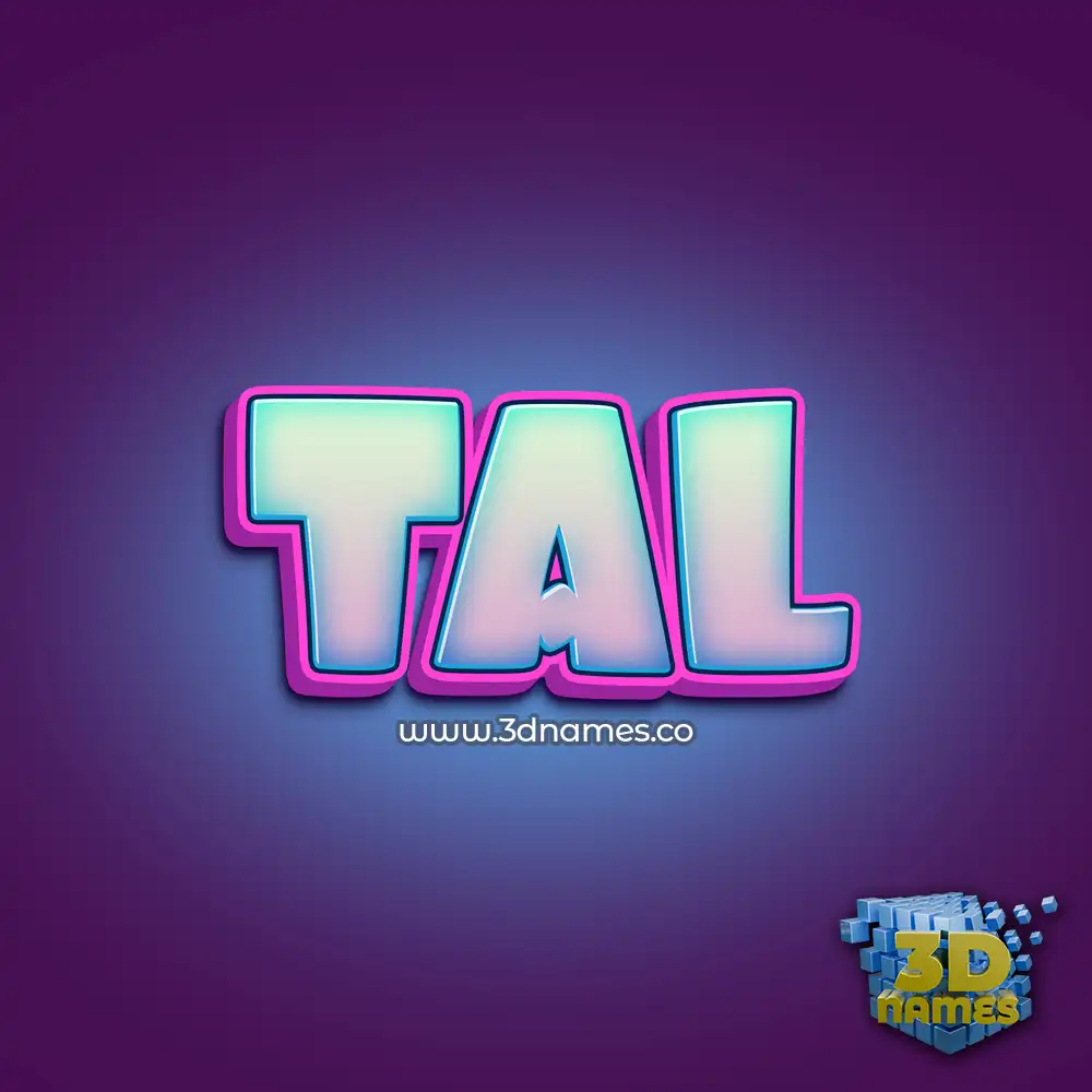 tal in Phat Purple style - 3D name wallpaper