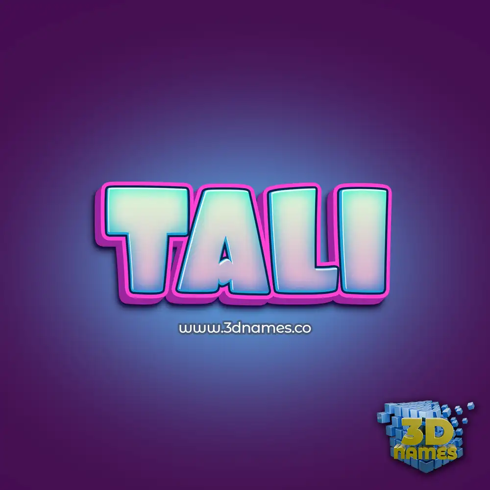 tali in Phat Purple style - 3D name wallpaper