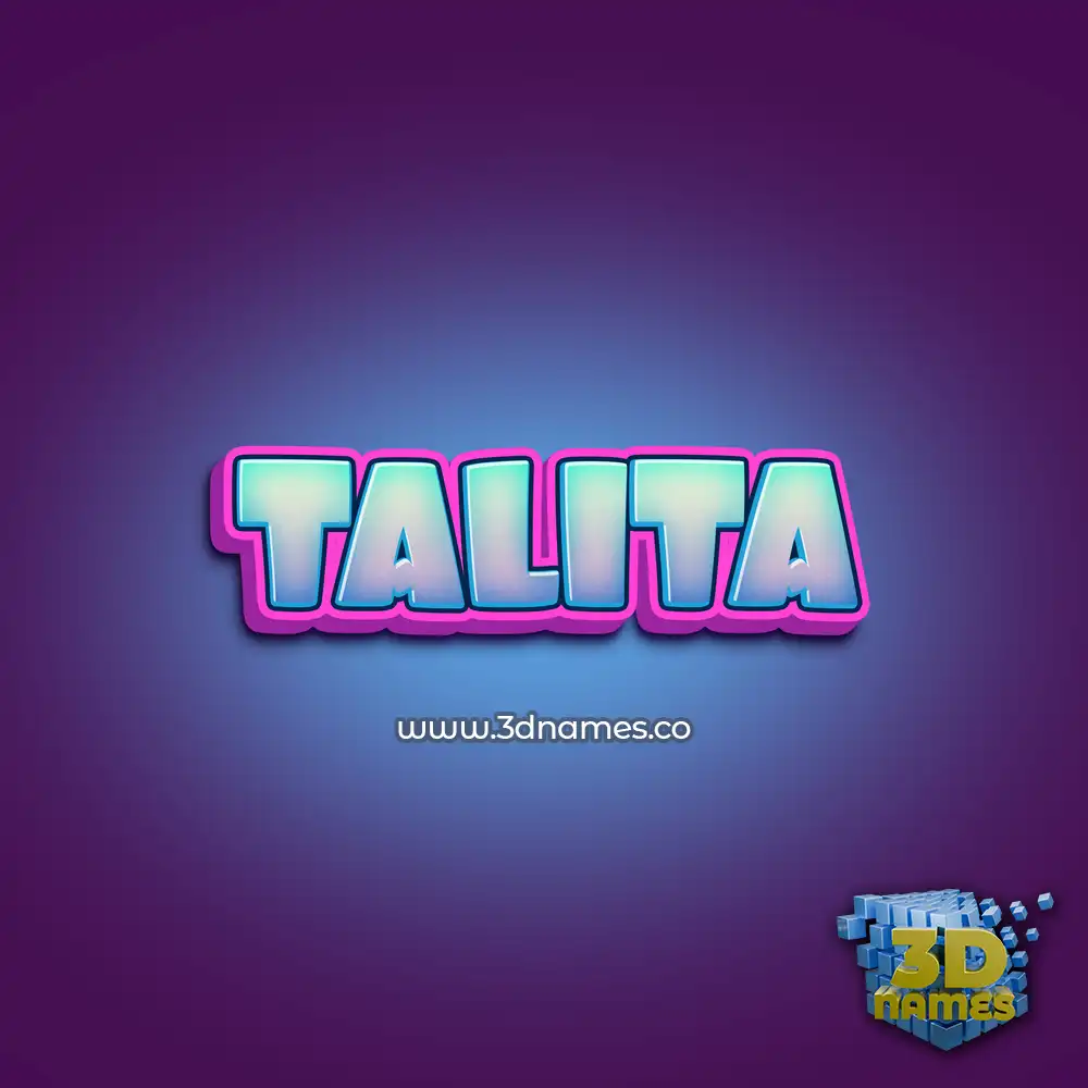 talita in Phat Purple style - 3D name wallpaper