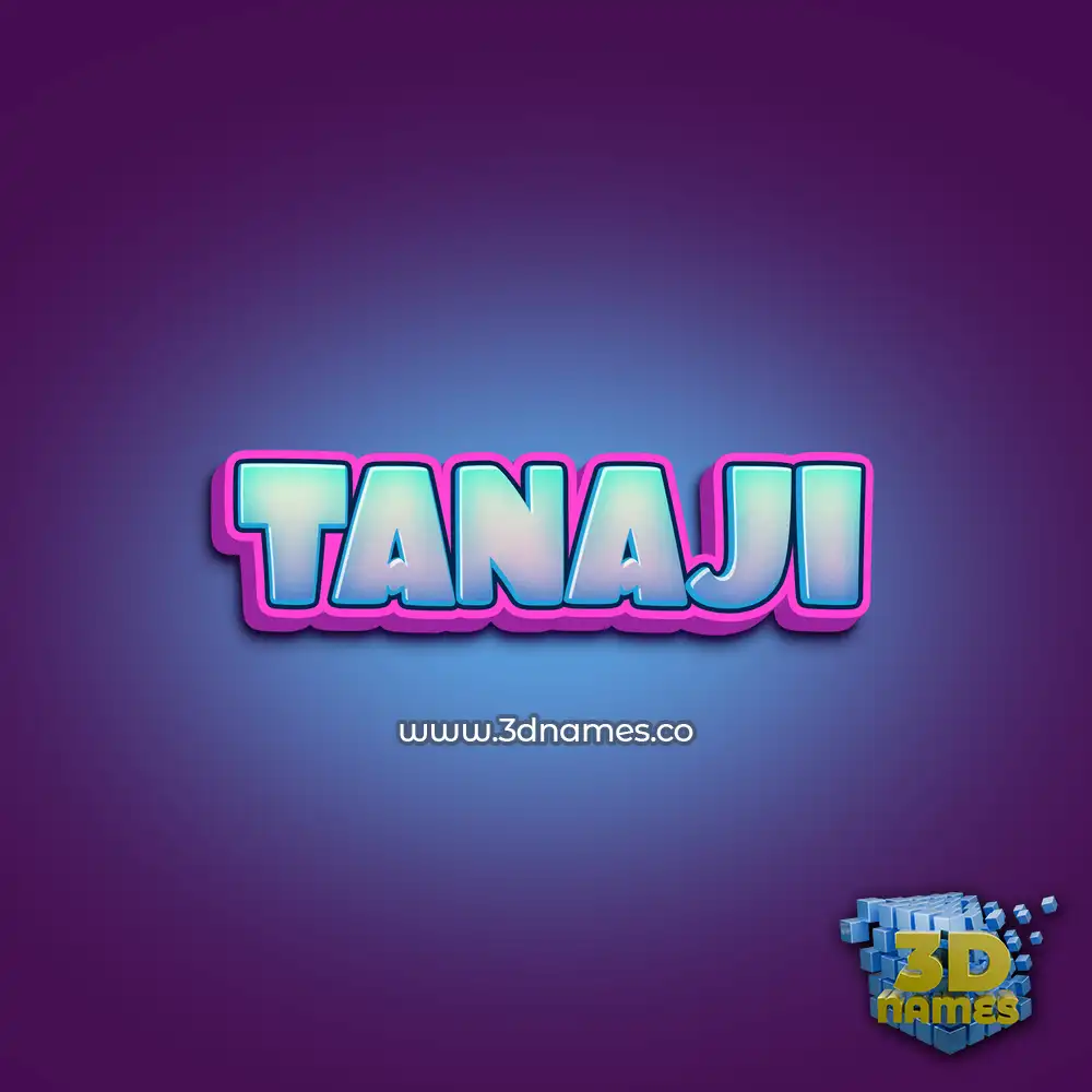tanaji in Phat Purple style - 3D name wallpaper