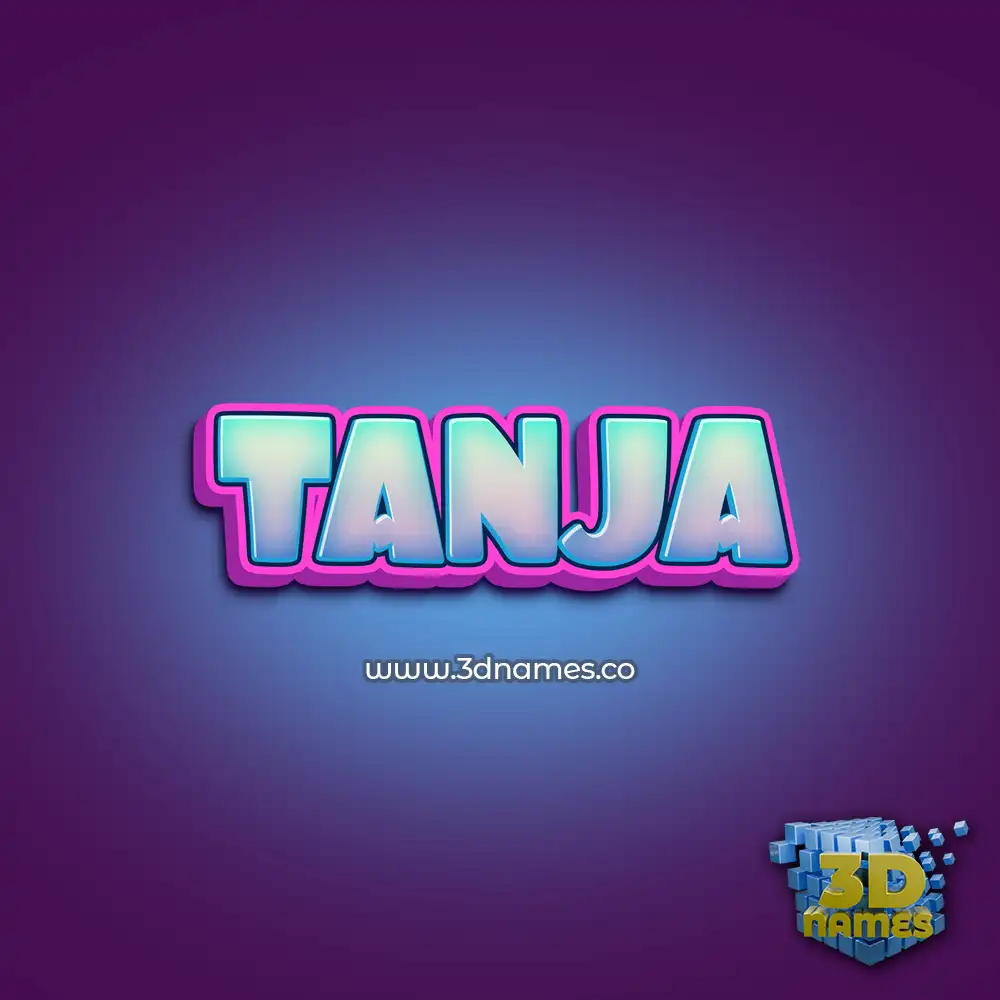 tanja in Phat Purple style - 3D name wallpaper