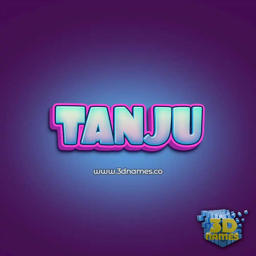 tanju in Phat Purple style - 3D name wallpaper
