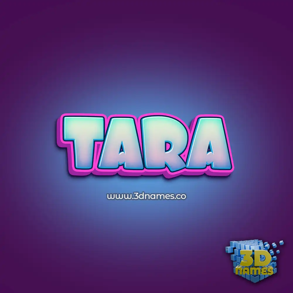 tara in Phat Purple style - 3D name wallpaper