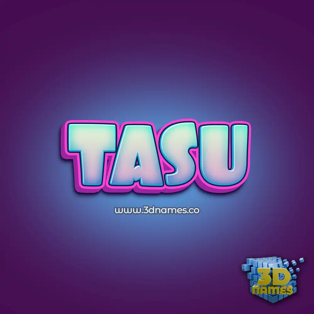 tasu in Phat Purple style - 3D name wallpaper
