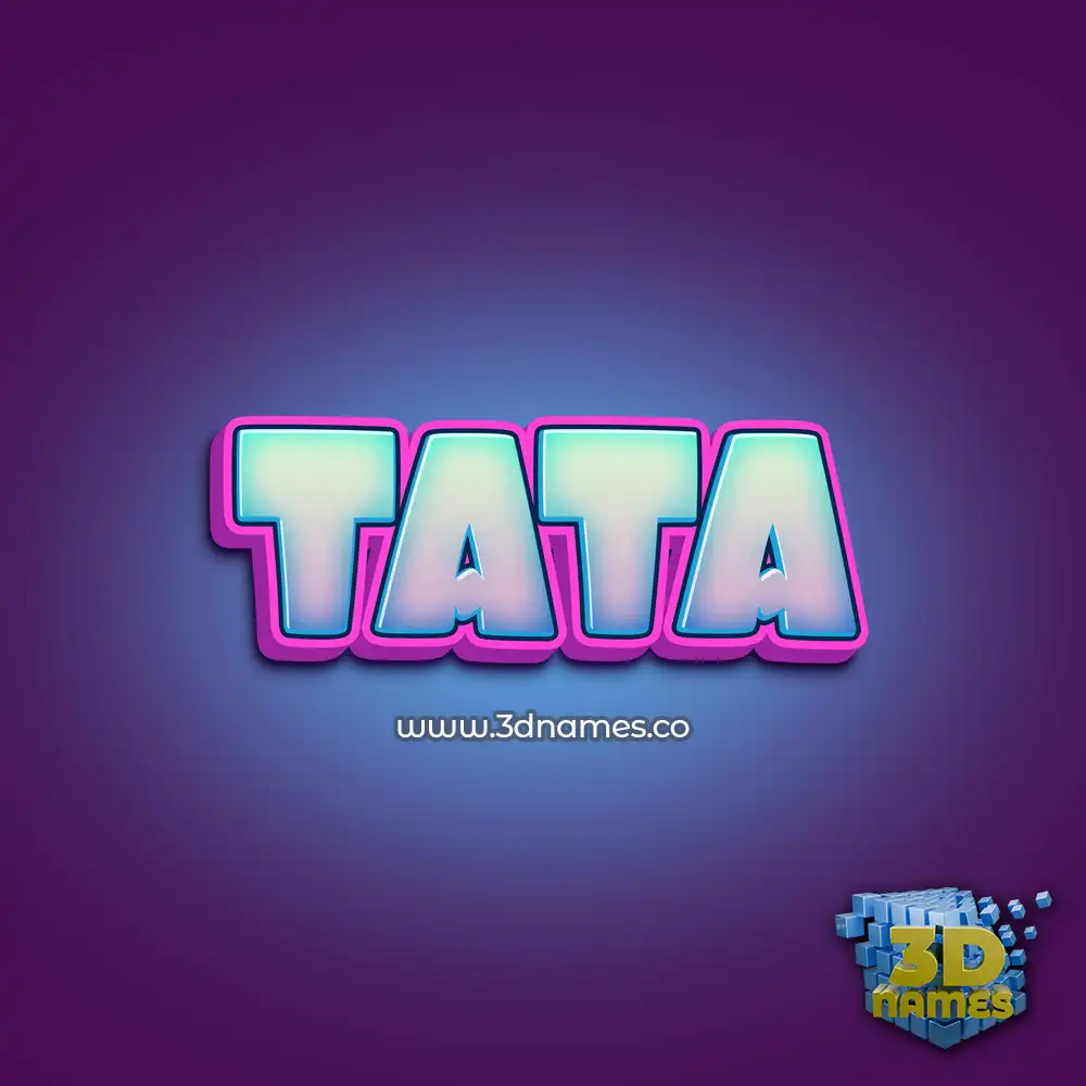 tata in Phat Purple style - 3D name wallpaper