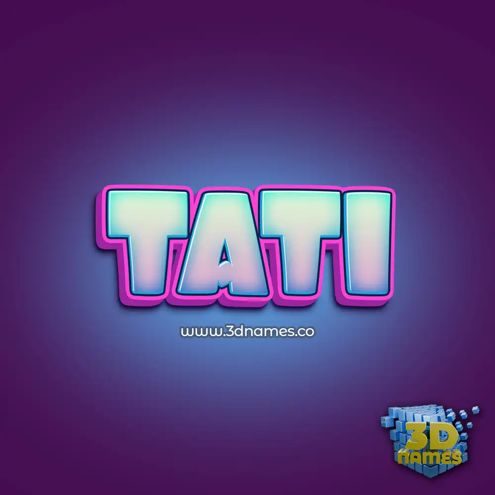 tati in Phat Purple style - 3D name wallpaper