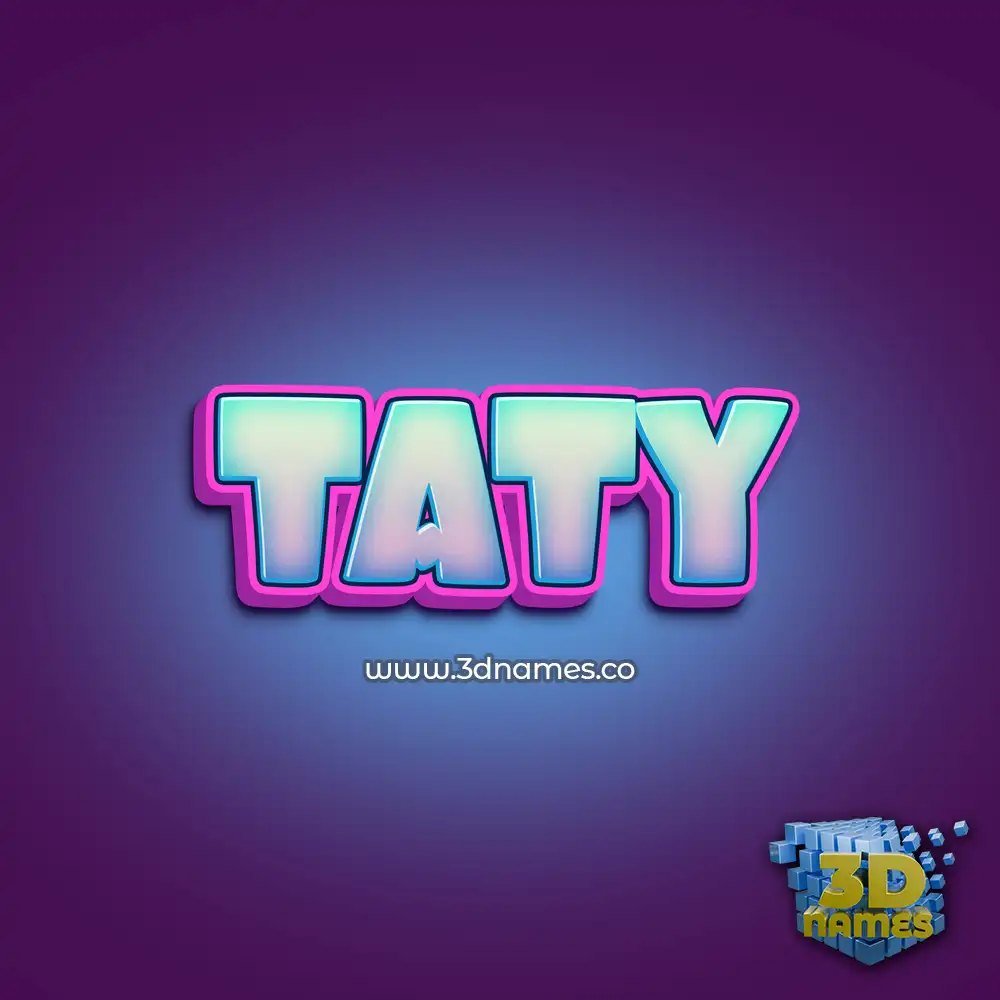 taty in Phat Purple style - 3D name wallpaper