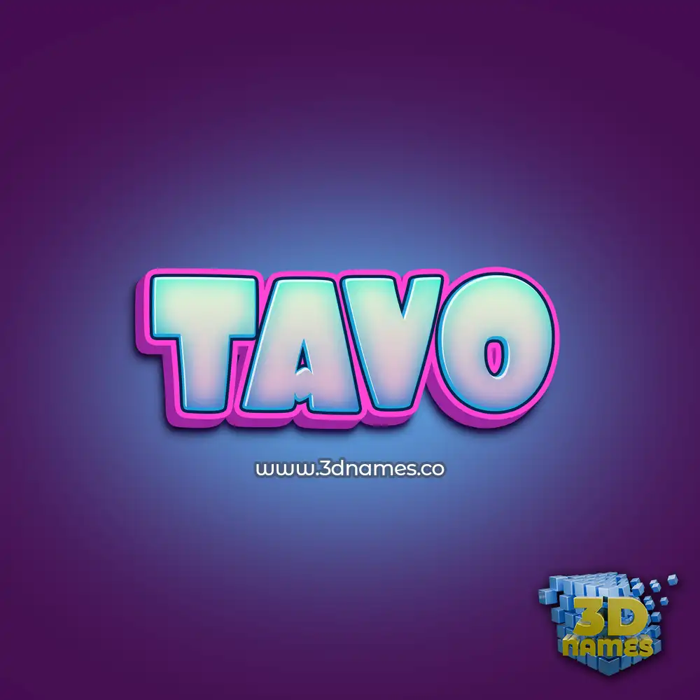 tavo in Phat Purple style - 3D name wallpaper