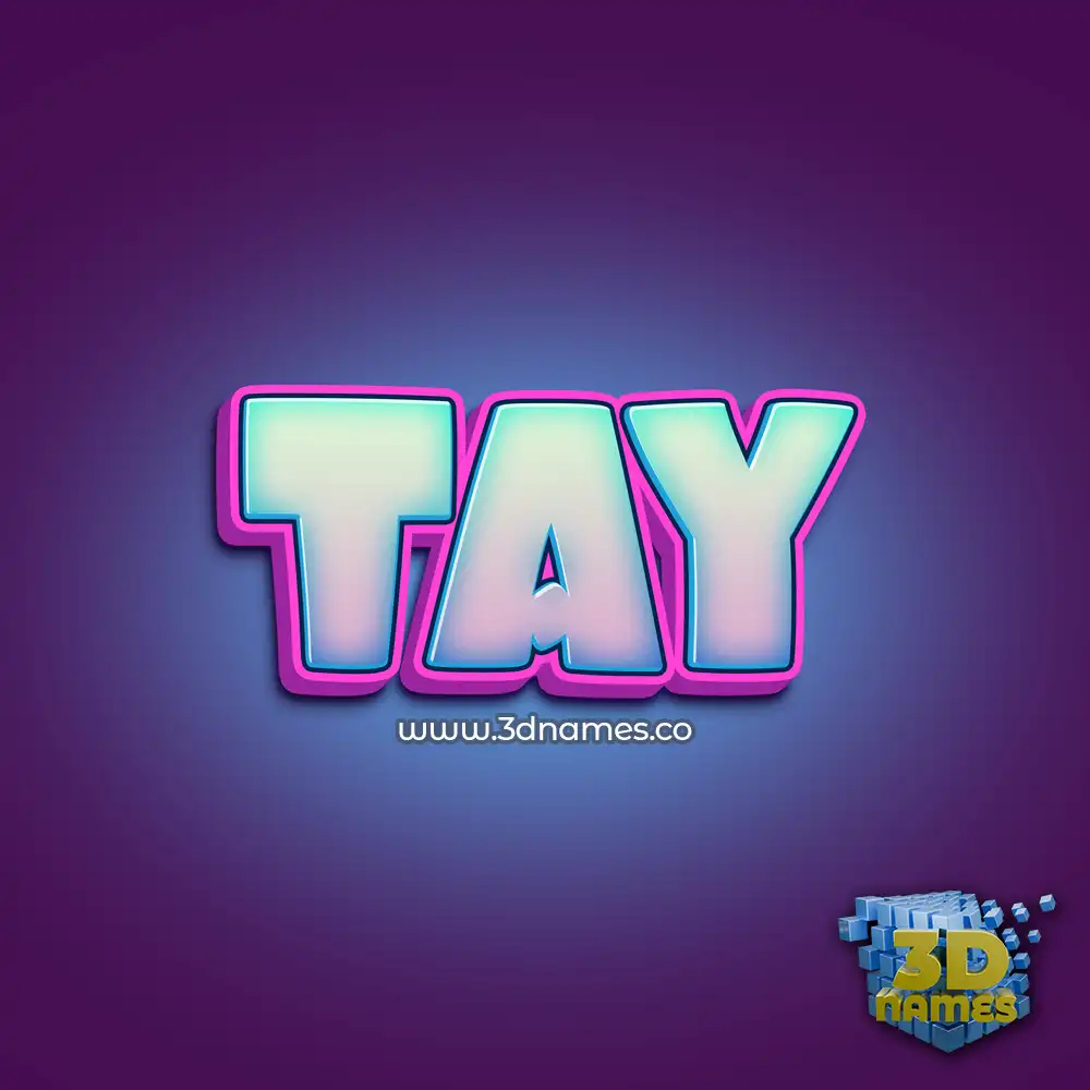 tay in Phat Purple style - 3D name wallpaper