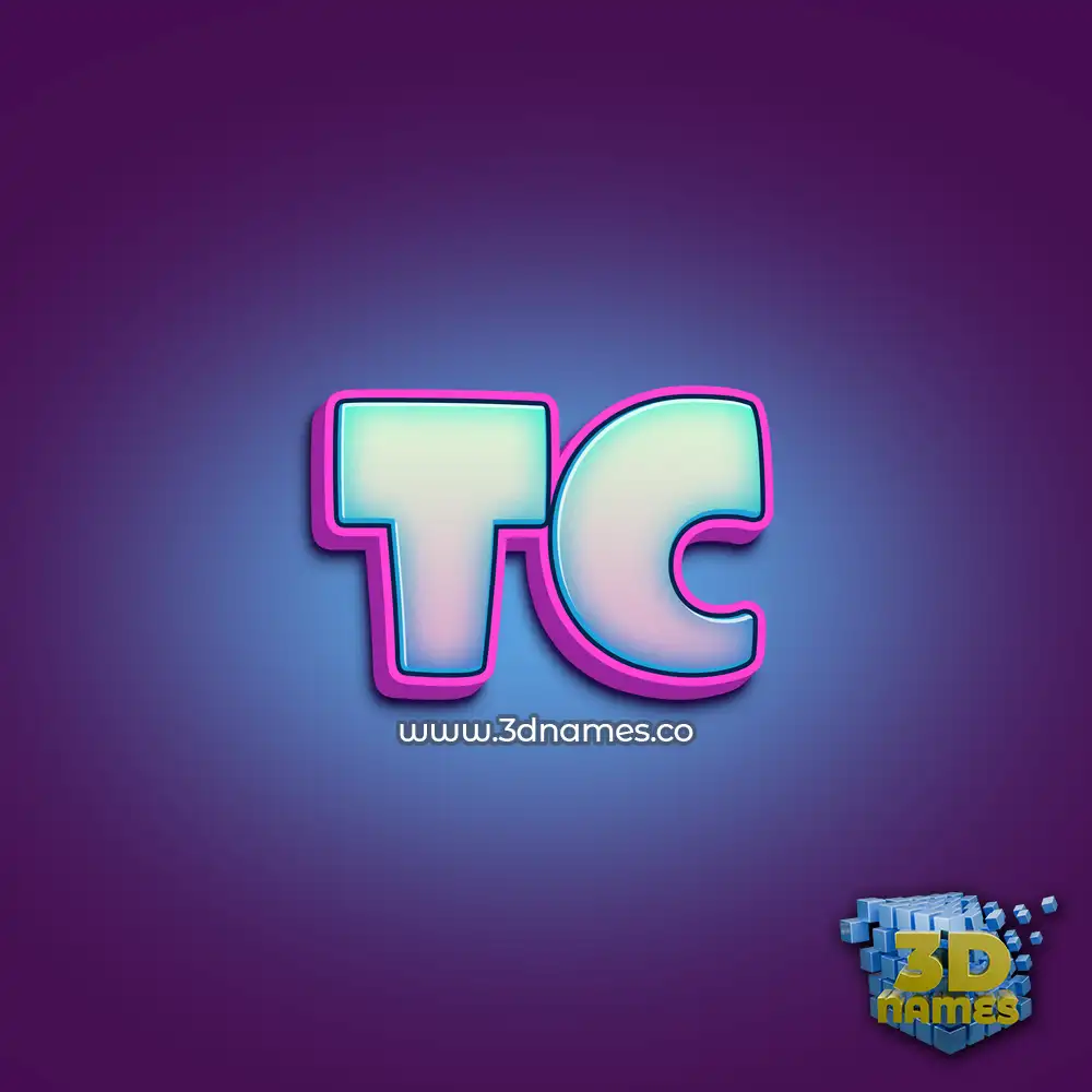 tc in Phat Purple style - 3D name wallpaper