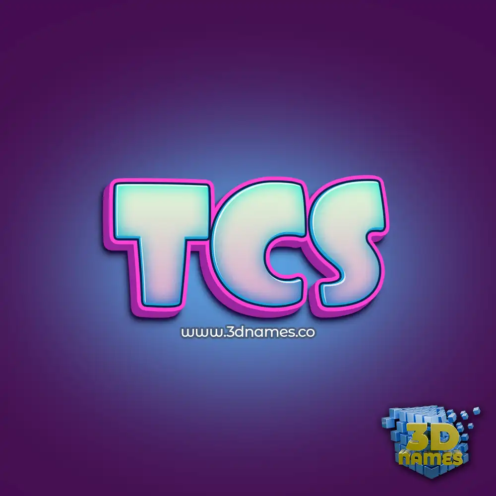 tcs in Phat Purple style - 3D name wallpaper