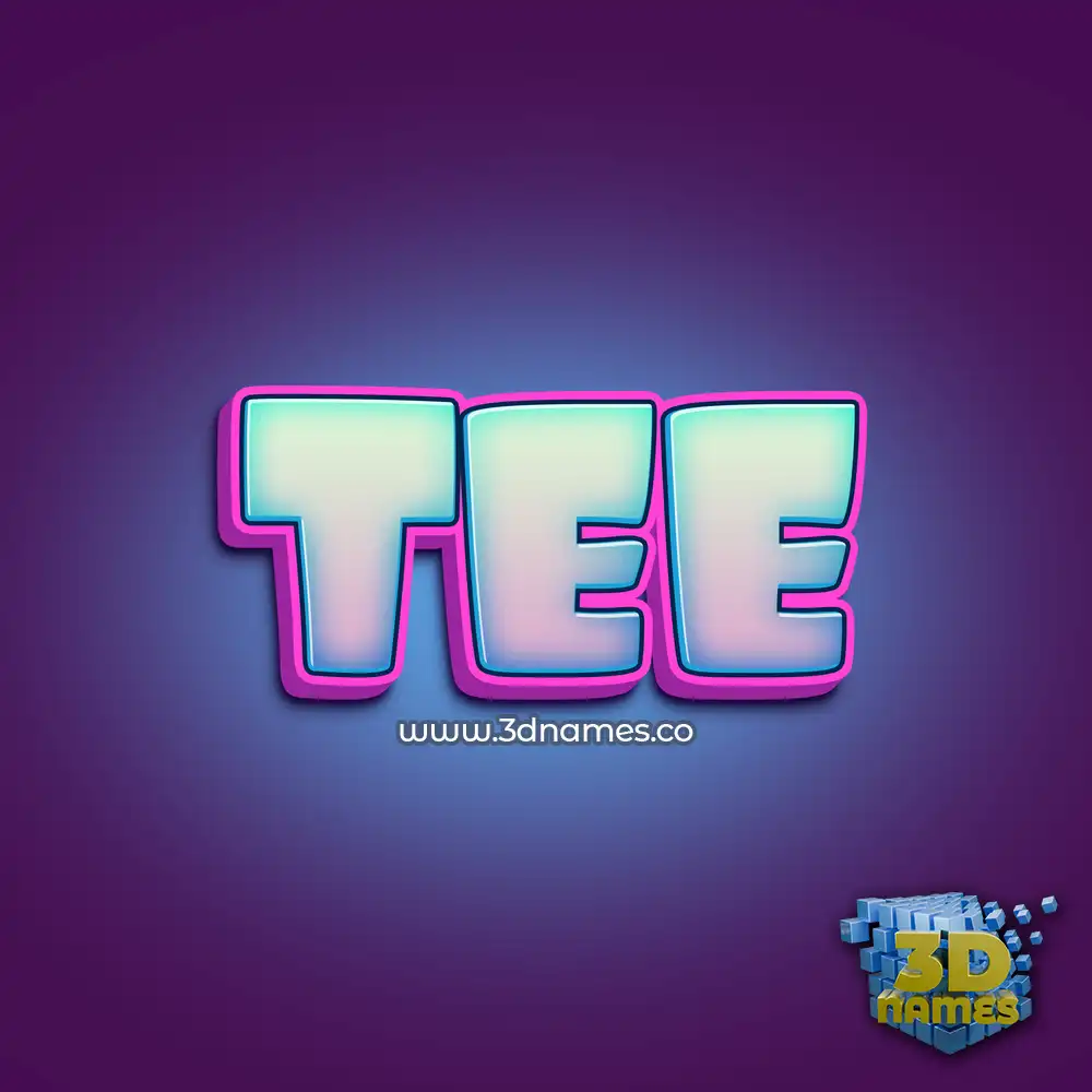 tee in Phat Purple style - 3D name wallpaper