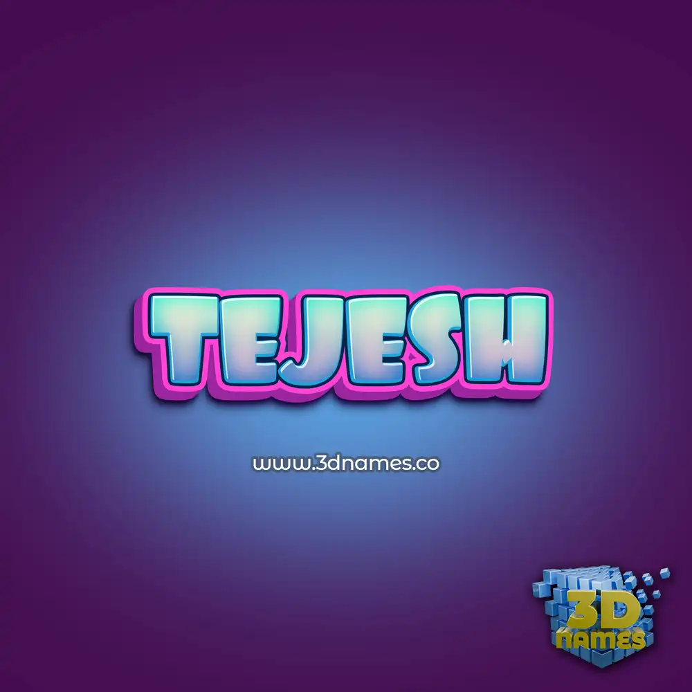 tejesh in Phat Purple style - 3D name wallpaper