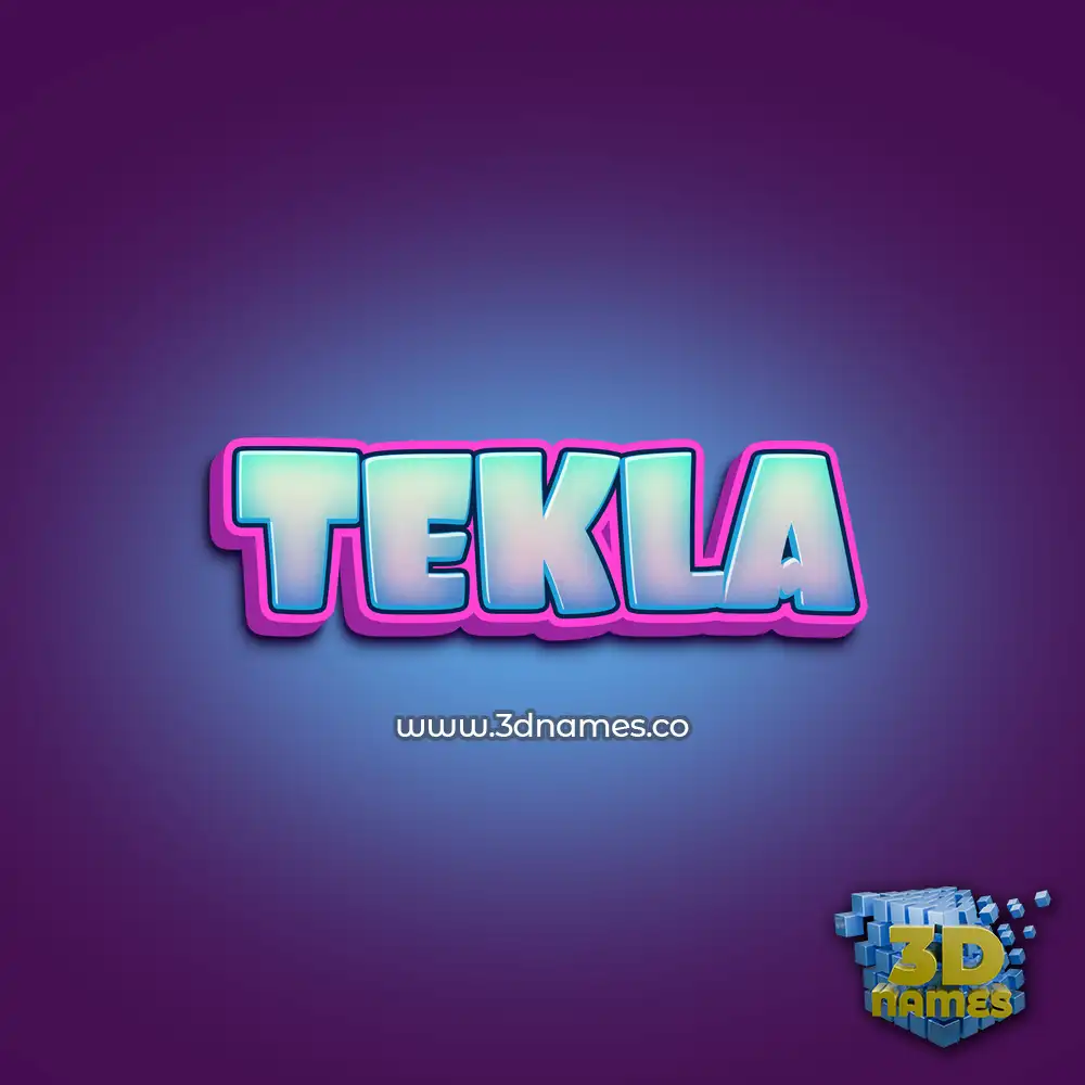 tekla in Phat Purple style - 3D name wallpaper