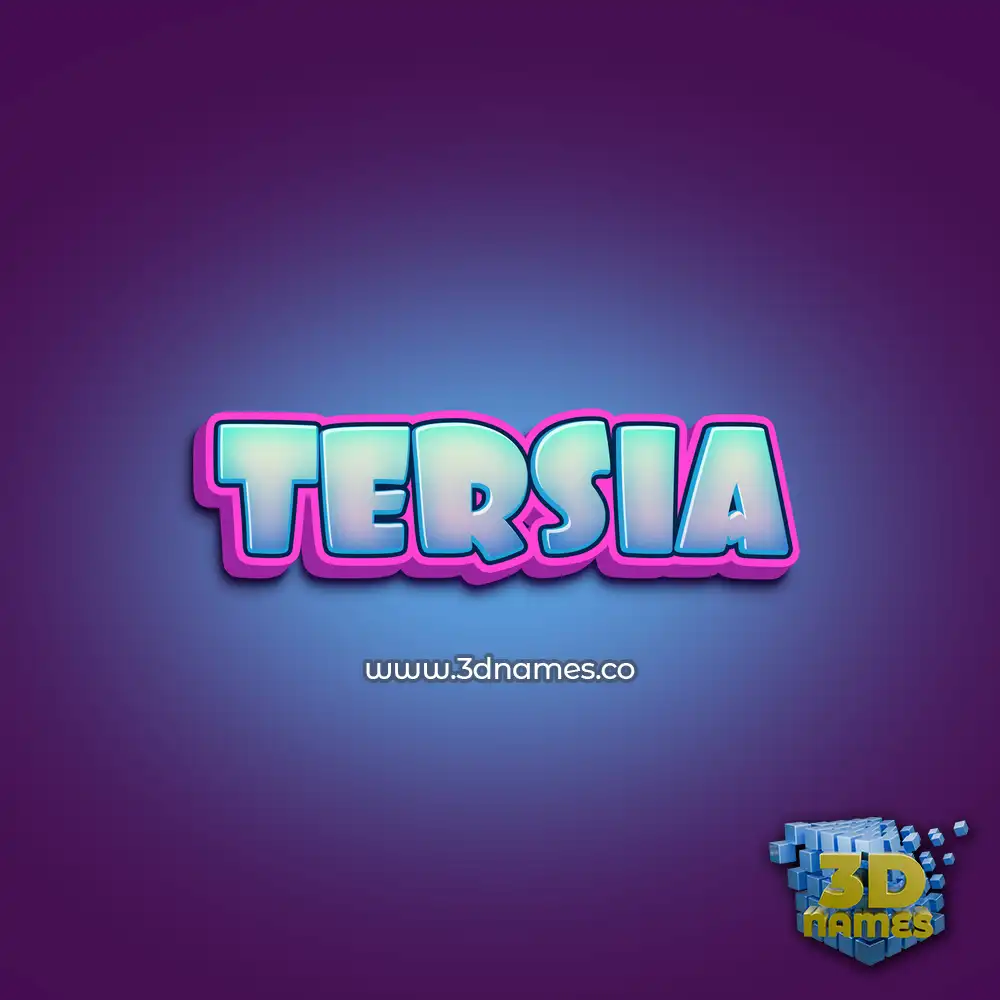 tersia in Phat Purple style - 3D name wallpaper