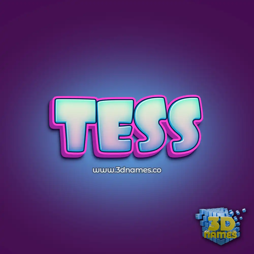 tess in Phat Purple style - 3D name wallpaper