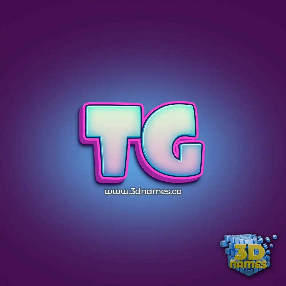 tg in Phat Purple style - 3D name wallpaper