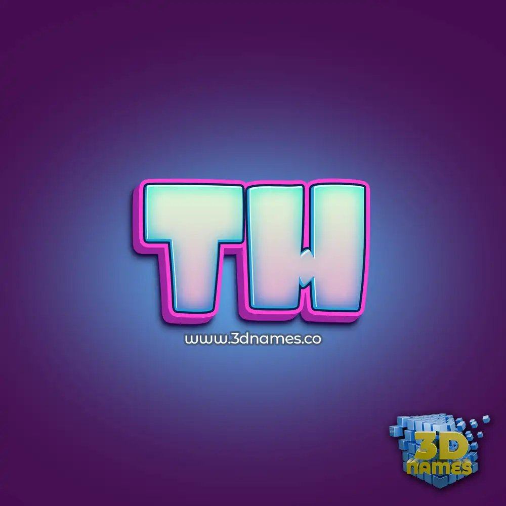 th in Phat Purple style - 3D name wallpaper