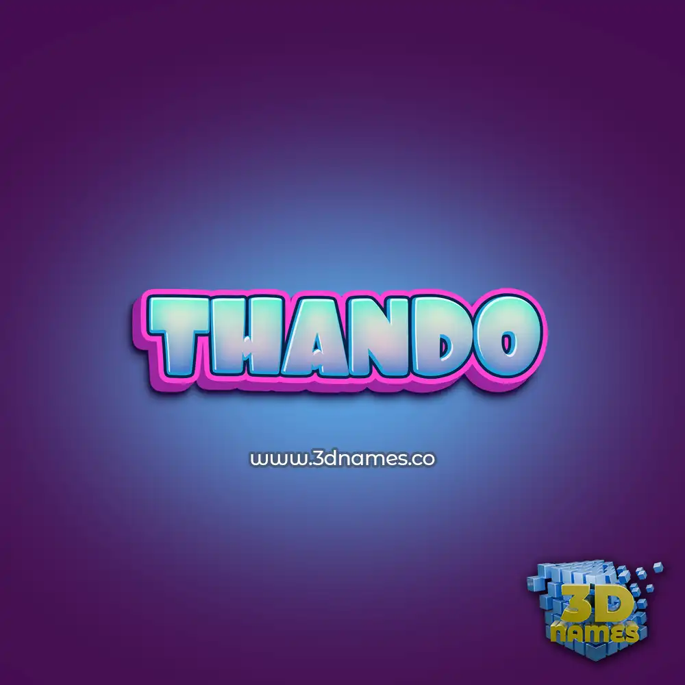 thando in Phat Purple style - 3D name wallpaper