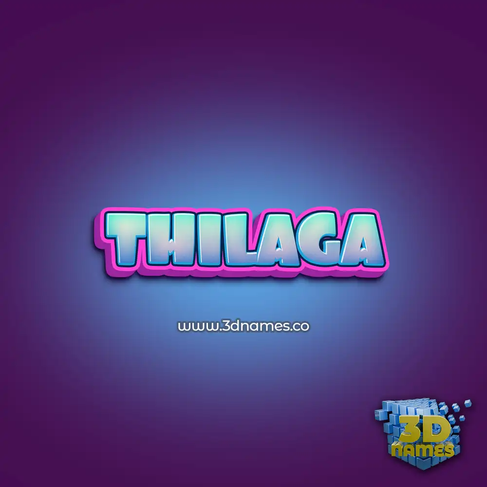 thilaga in Phat Purple style - 3D name wallpaper