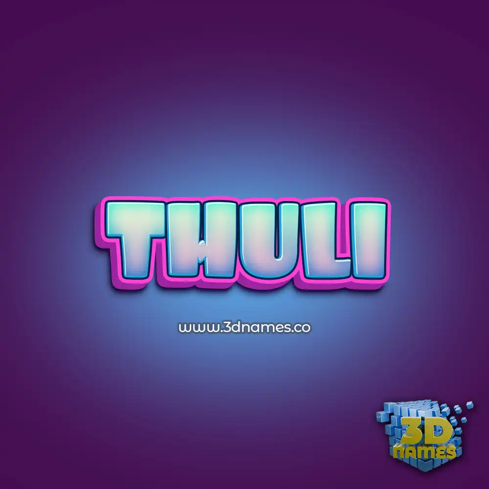 thuli in Phat Purple style - 3D name wallpaper