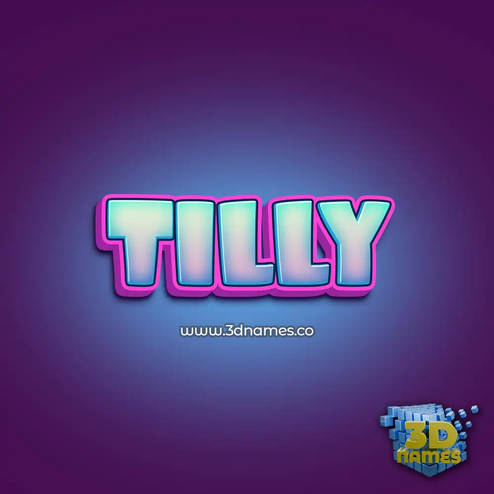tilly in Phat Purple style - 3D name wallpaper