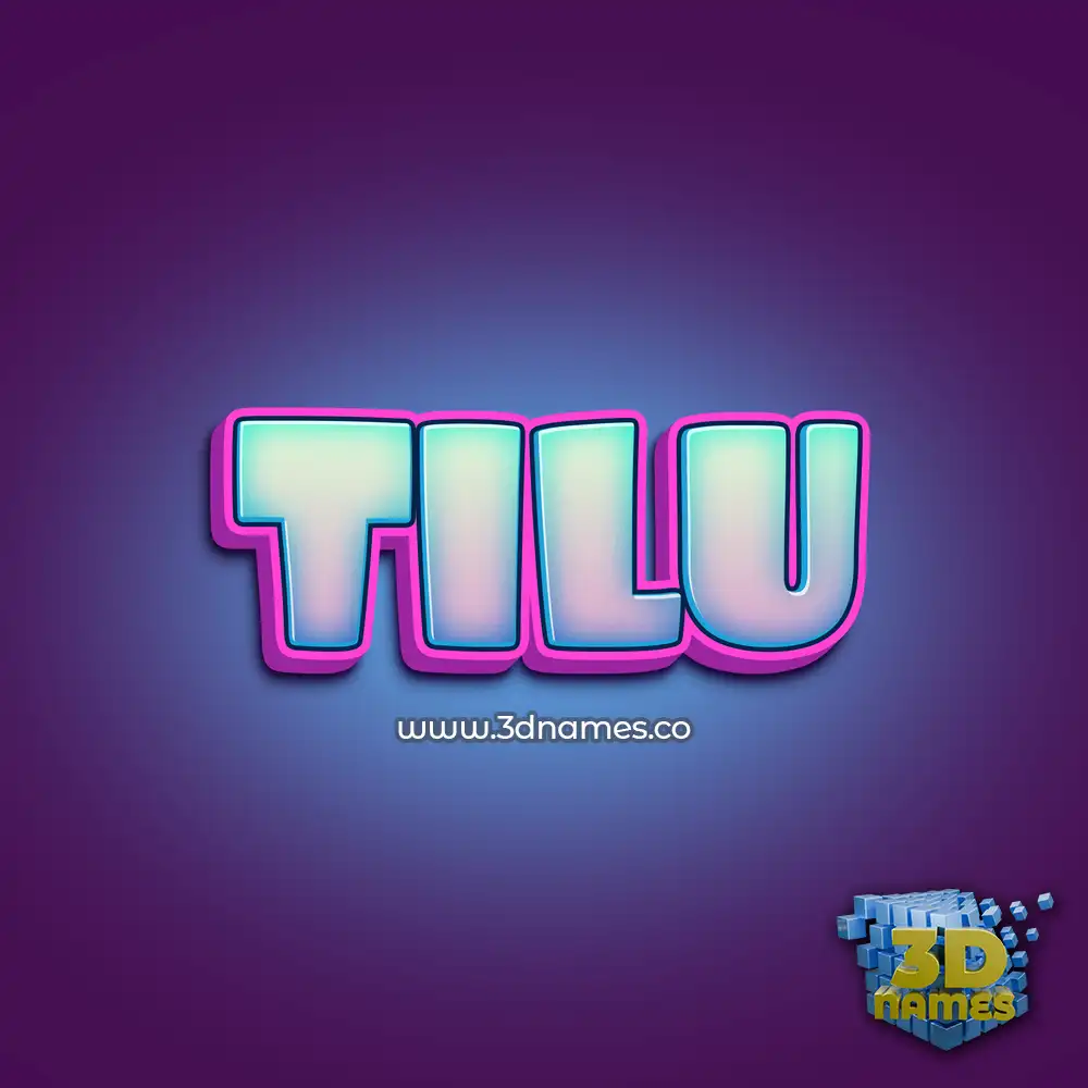 tilu in Phat Purple style - 3D name wallpaper