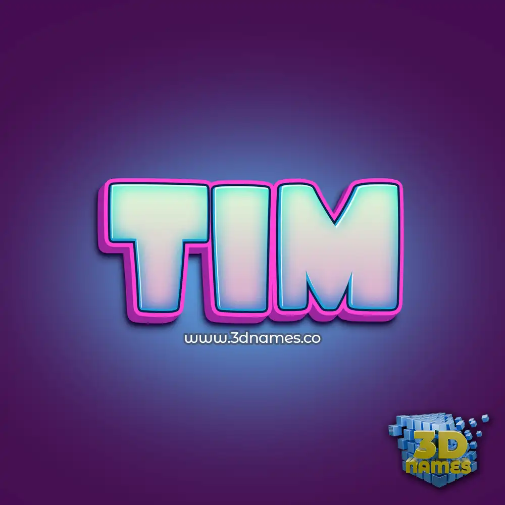 tim in Phat Purple style - 3D name wallpaper