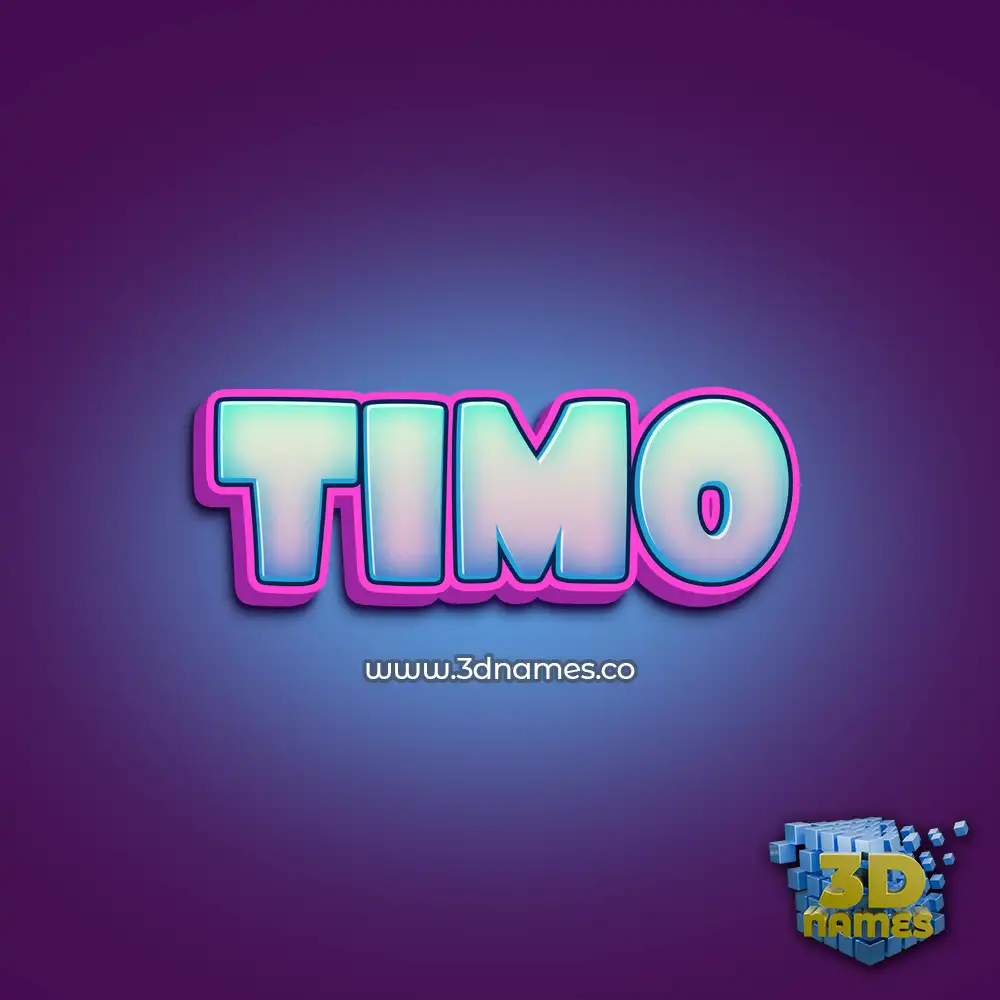 timo in Phat Purple style - 3D name wallpaper
