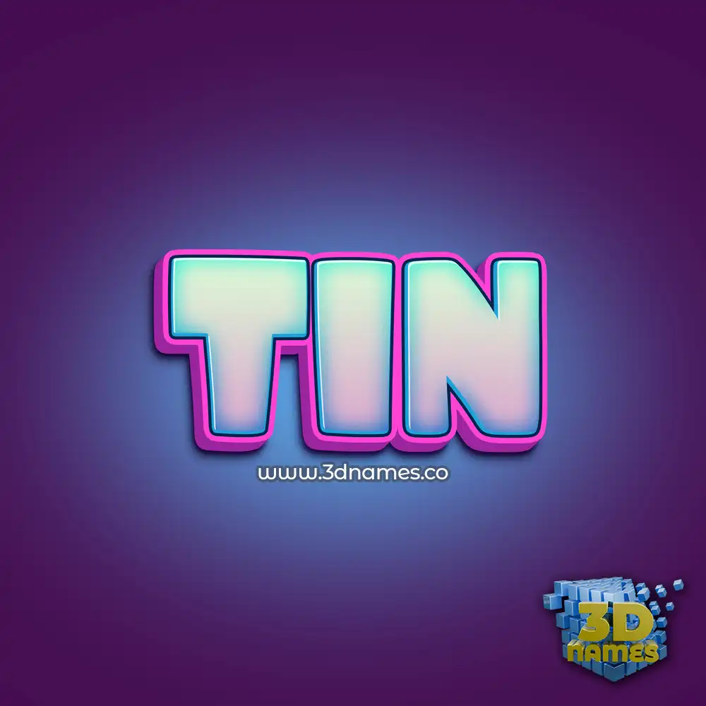 tin in Phat Purple style - 3D name wallpaper
