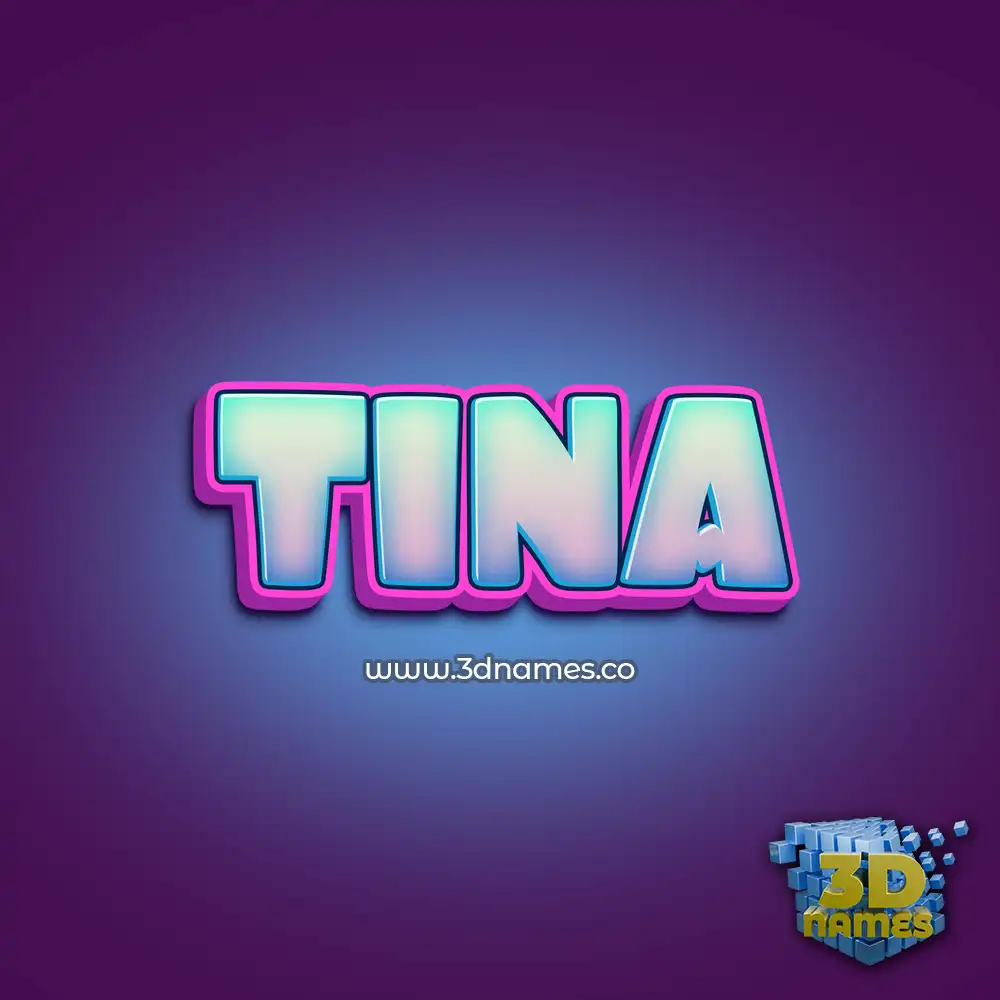 tina in Phat Purple style - 3D name wallpaper