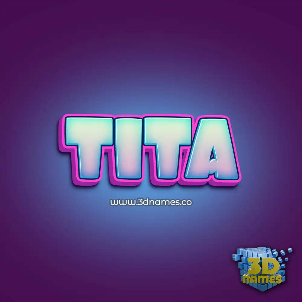 tita in Phat Purple style - 3D name wallpaper