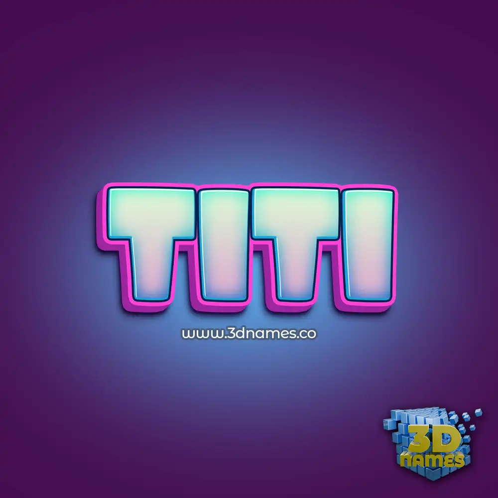 titi in Phat Purple style - 3D name wallpaper