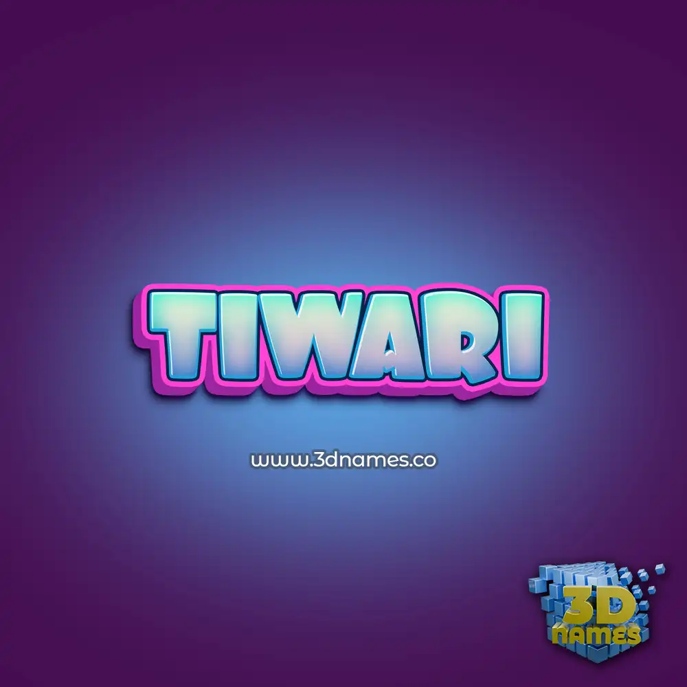 tiwari in Phat Purple style - 3D name wallpaper
