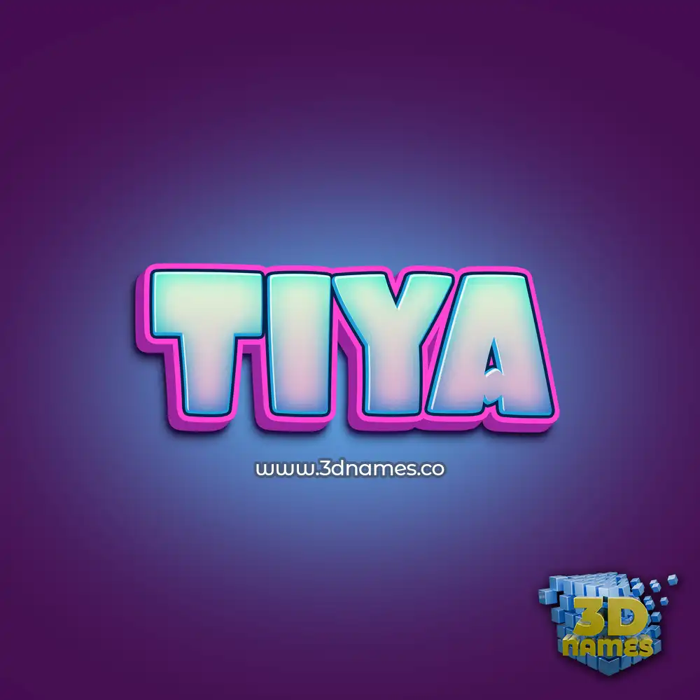 tiya in Phat Purple style - 3D name wallpaper