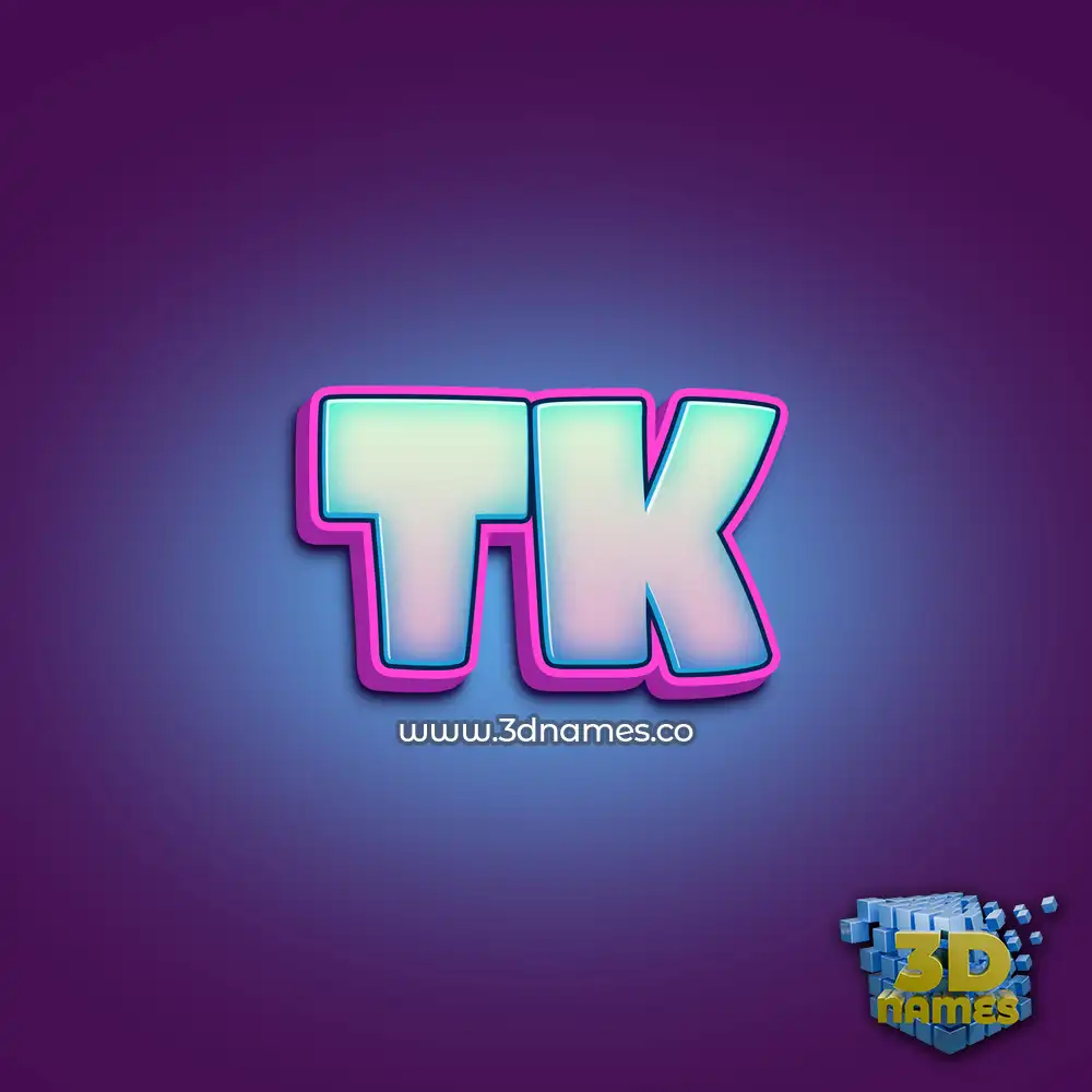 tk in Phat Purple style - 3D name wallpaper