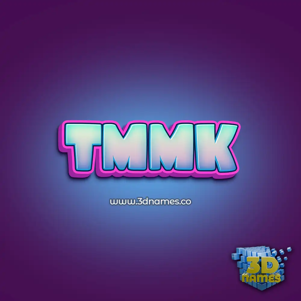 tmmk in Phat Purple style - 3D name wallpaper