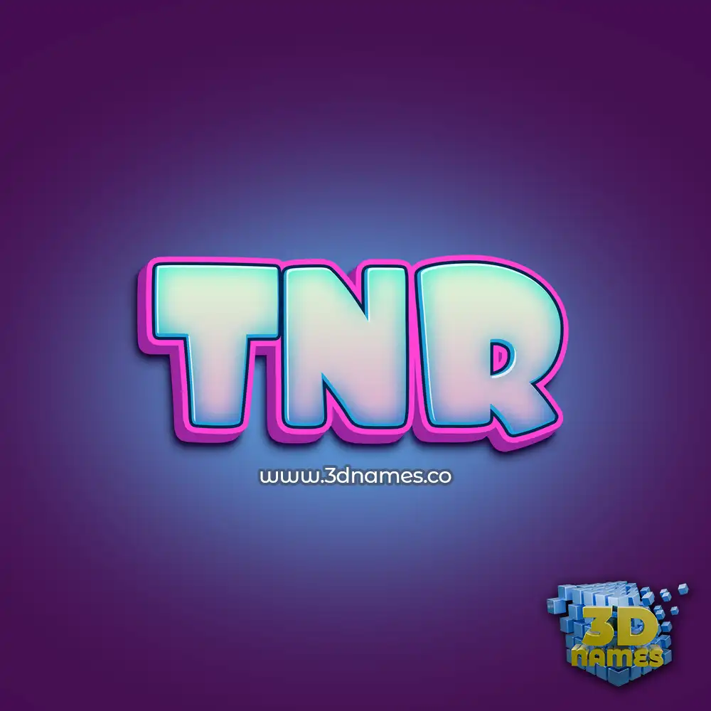 tnr in Phat Purple style - 3D name wallpaper