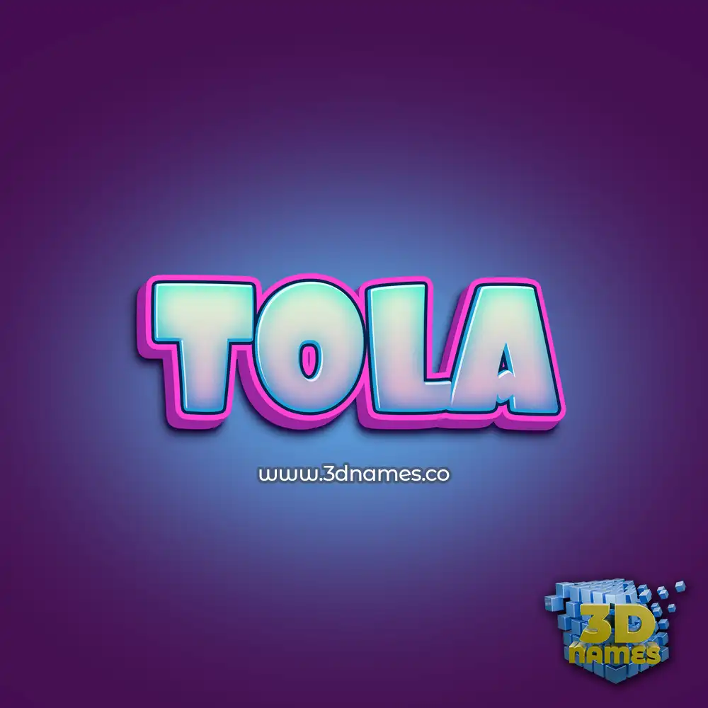 tola in Phat Purple style - 3D name wallpaper