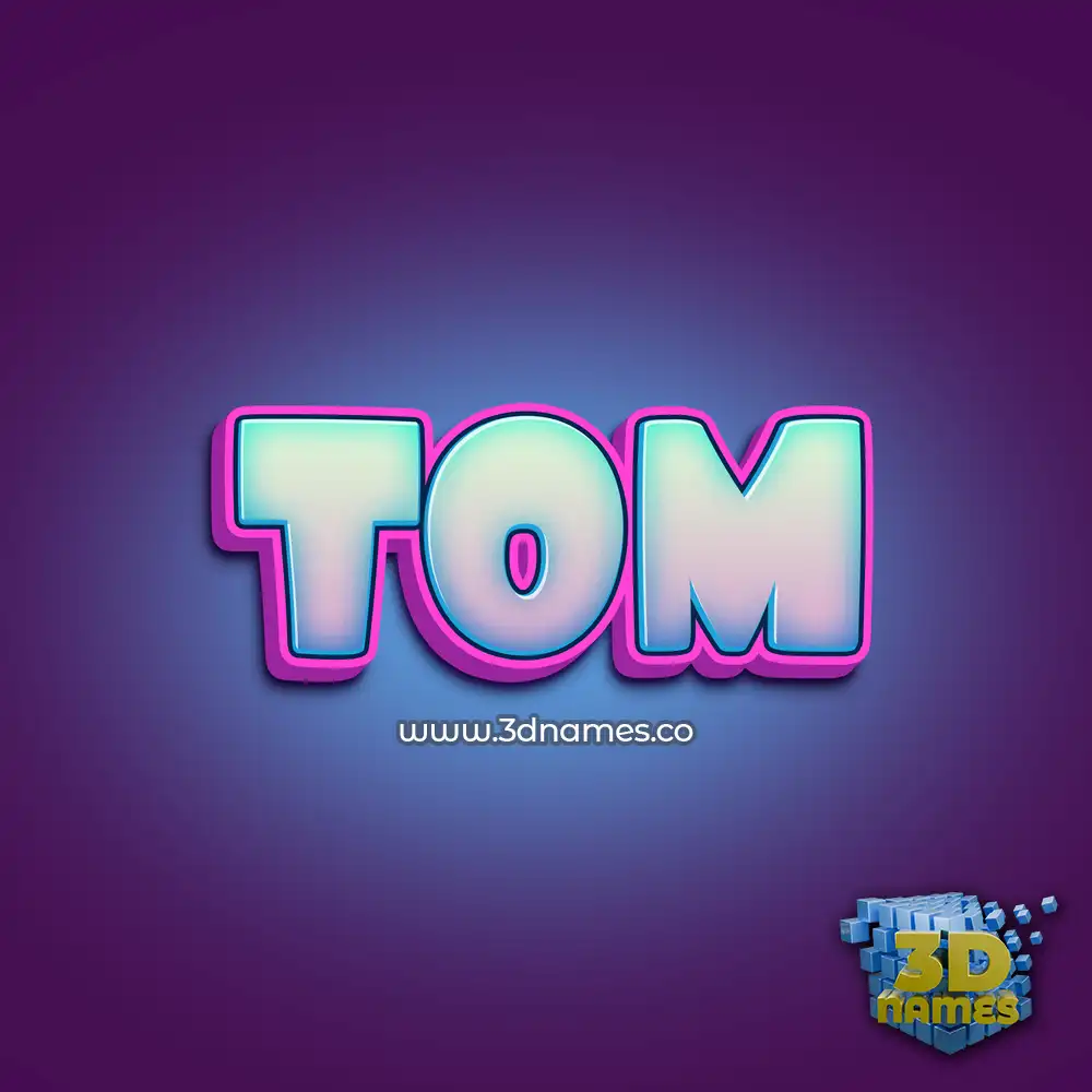 tom in Phat Purple style - 3D name wallpaper