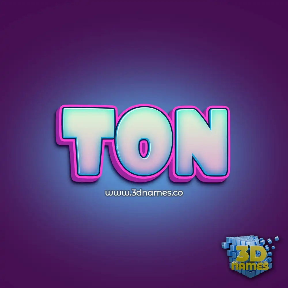 ton in Phat Purple style - 3D name wallpaper