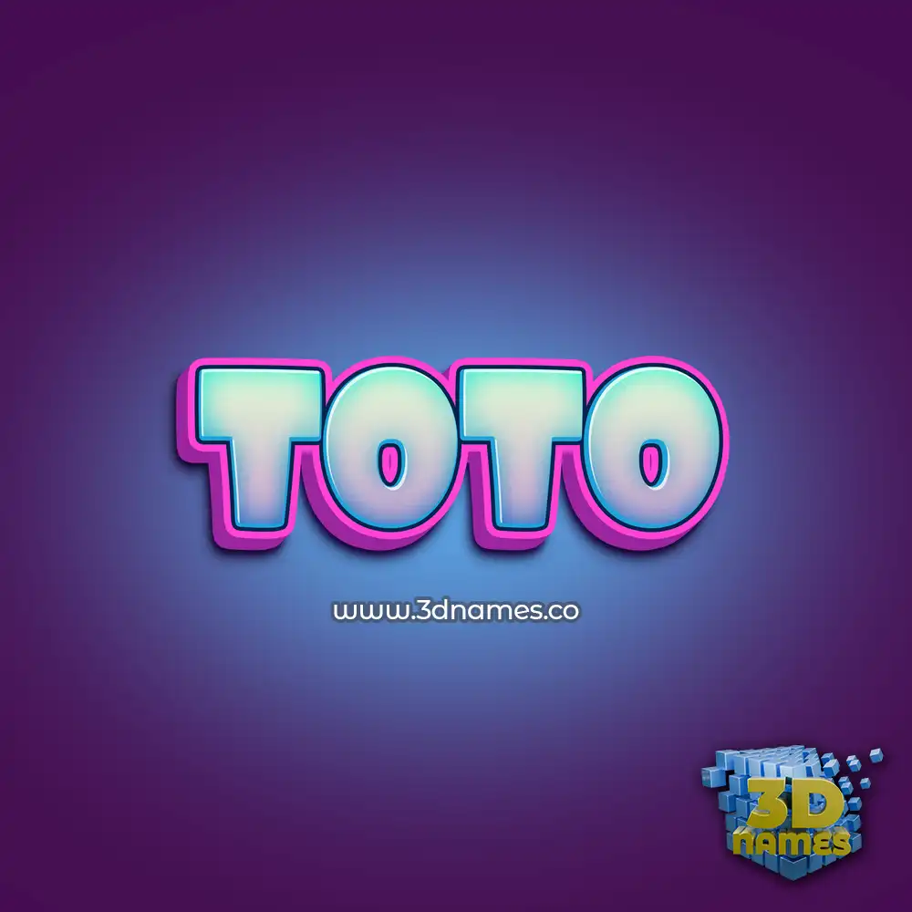 toto in Phat Purple style - 3D name wallpaper