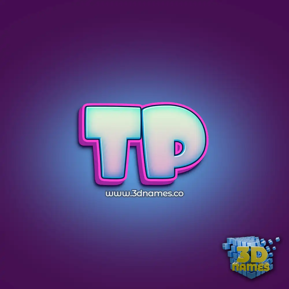tp in Phat Purple style - 3D name wallpaper