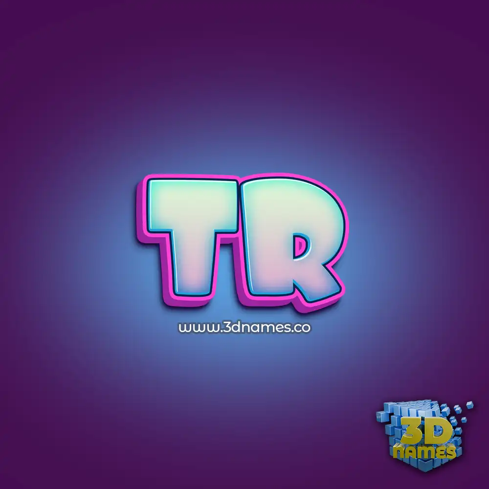 tr in Phat Purple style - 3D name wallpaper