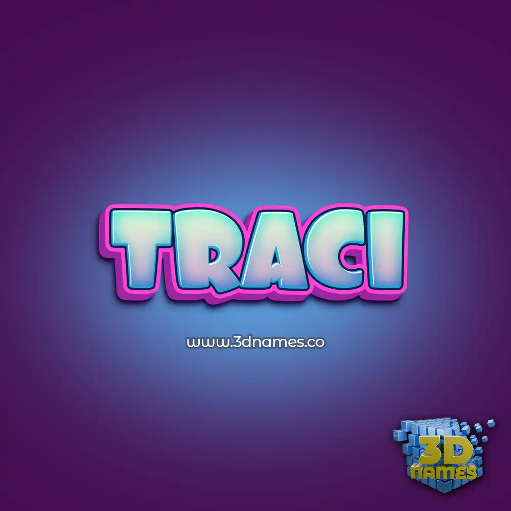traci in Phat Purple style - 3D name wallpaper