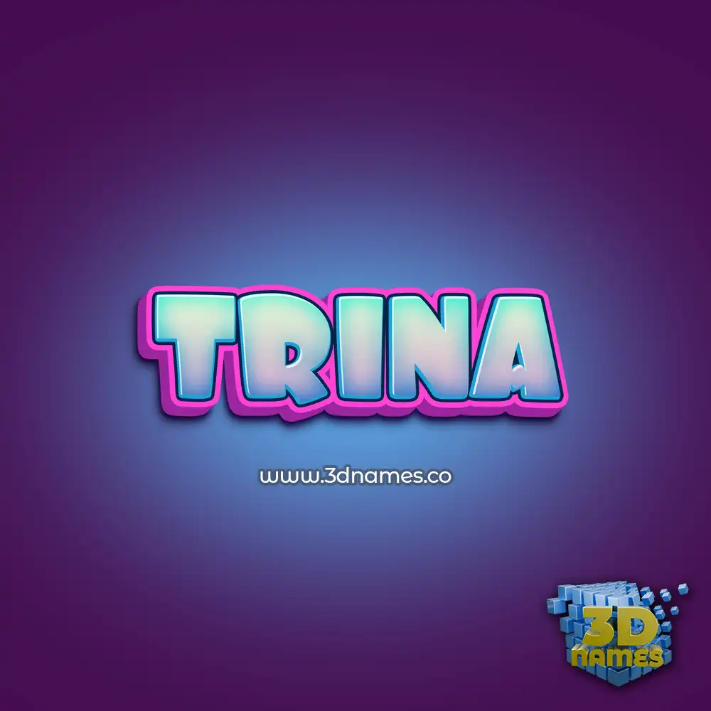 trina in Phat Purple style - 3D name wallpaper