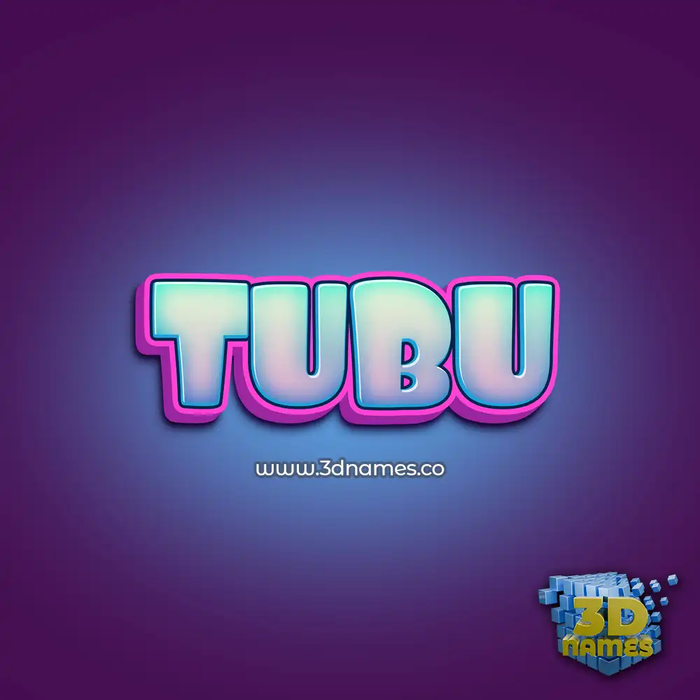 tubu in Phat Purple style - 3D name wallpaper