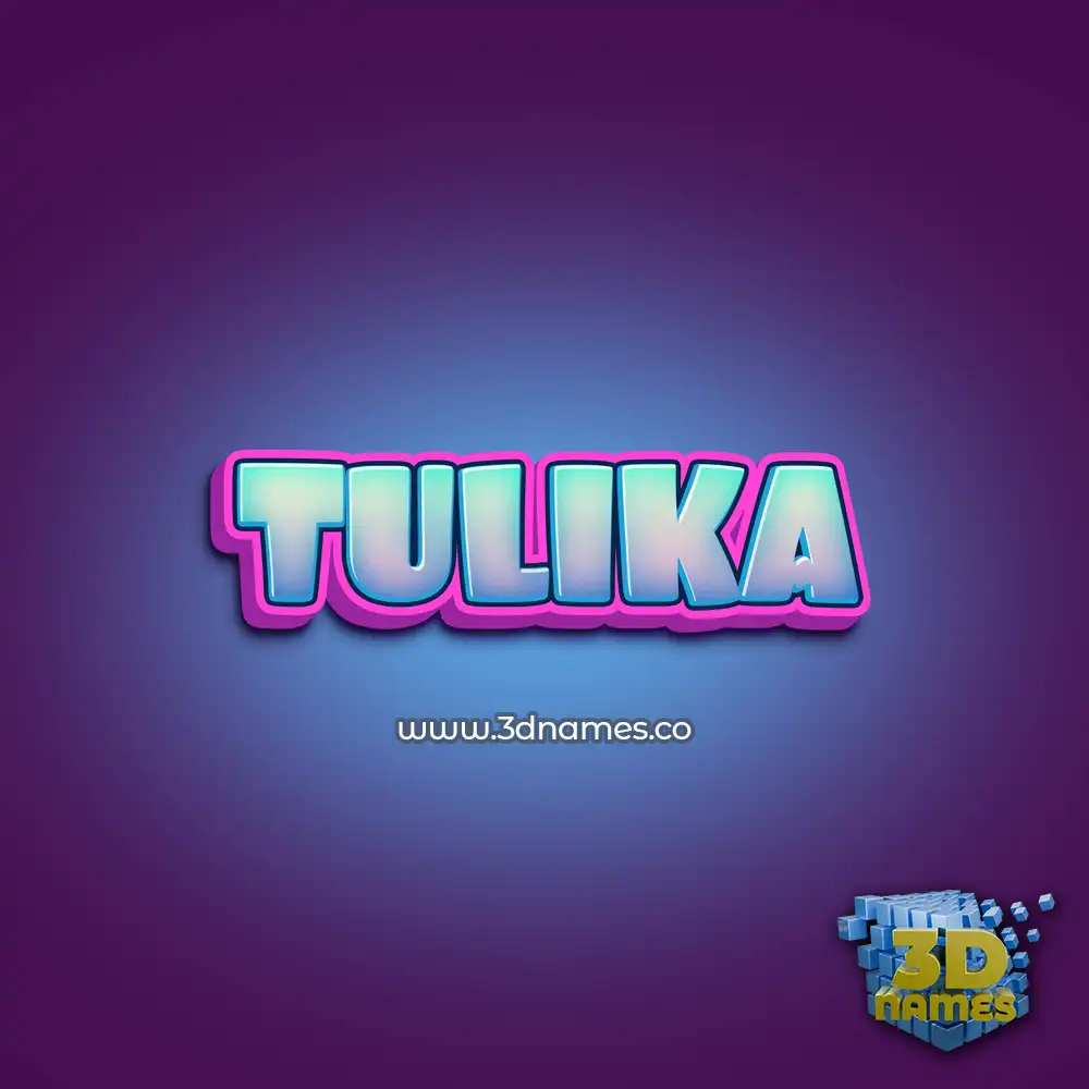 tulika in Phat Purple style - 3D name wallpaper